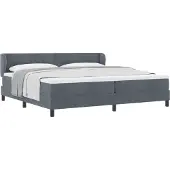 Syfax Boxspringbett mit Matratze Dunkelgrau 200 x 200 cm Samt