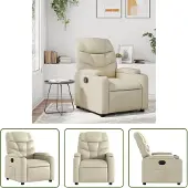 The Living Store Relaxsessel Creme Kunstleder