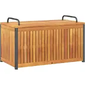 vidaXL Gartenbox 85x45x45/53 cm Massivholz Akazie und Stahl