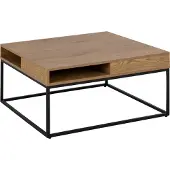 Ebuy24 Willford, Kaffeetisch, Quadratische Form, 4 Bein(e), Eiche
