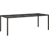 Syfax Gartentisch Braun 250 x 100 x 75 cm Poly-Rattan