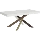 Itamoby Ausziehtisch 200/460x90 cm Volantis Esche weiß mehrfarbig Beine 4/C