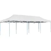 The Living Store Pop-Up Partyzelt Faltbar 3 x 9 m Weiß