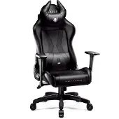 Diablo Chairs X-Horn Gaming Stuhl Bürostuhl Schreibtischstuhl 3D Armlehnen Ergonomisch Nacken/- Lendenkissen Wippfunktion Farbe: Schwarz, Größe King