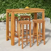 vidaXL "2024"cloris 5-tlg. Gartenbar-Set Massivholz Akazie - Gartenmöbelgarnituren CHY69010011