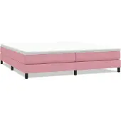 Syfax Boxspringbett ohne Matratze Rosa 200x220 cm Samt