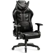 Diablo X-Ray Gaming Stuhl Bürostuhl Schreibtischstuhl 4D Armlehnen Ergonomisches Design Kunstleder Wippfunktion Farbe: Schwarz-grau, Größe King