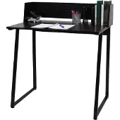 Mendler Schreibtisch MCW-K69, Laptoptisch Bürotisch, 82x51cm 3D-Struktur, Metall MDF schwarz