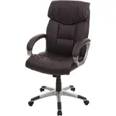 Mendler Bürostuhl HWC-A71, Chefsessel Drehstuhl, Kunstleder - coffee-braun