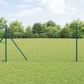 Syfax Zaun mit Pfosten Grün 1 x 10 m Stahl