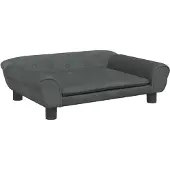 Syfax Hundebett Dunkelgrau 70x48x22 cm Samt