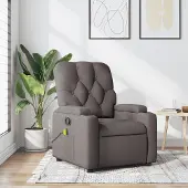 vidaXL Cloris Designermöbel Massagesessel Taupe Stoff 2024 Neu