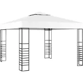 vidaXL Gartenpavillon 3×3 m Weiß