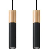 Sollux Deckenlampe Deckenleuchte Pablo schwarz 30x90 cm HOMLA