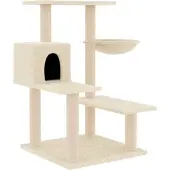 Syfax Kratzbaum mit Sisal-Kratzsäulen Creme 82,5 cm
