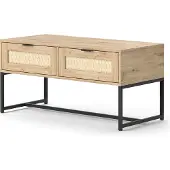 Vicco Wohnzimmertisch Natal Sonoma 100 x 48 cm mit zwei Schubladen, Model 42064