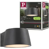 Paulmann Capea LED-Außenwandleuchte, anthrazit, alu, IP44 - Paulm , Capea, Schwarz, Metall, Modern