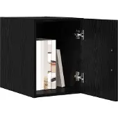 vidaXL Wandschrank Schwarz Eichen-Optik 30 x 42,5 x 39,5 cm