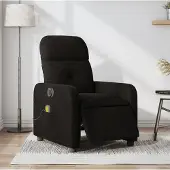 Prolenta Maison Exclusive - Massagesessel Elektrisch Schwarz Stoff
