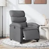 vidaXL Relaxsessel Einzelsofa Elektrisch Dunkelgrau Stoff 3203955