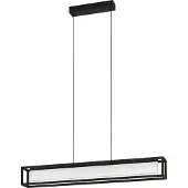 Eglo LED Hängelampe Gualajo, Pendelleuchte Esstisch, Deckenlampe hängend dimmbar, Stahl in schwarz, Kunststoff in satiniert warmweiß