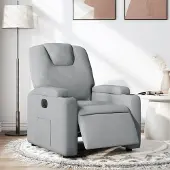 Prolenta Maison Exclusive - Relaxsessel Elektrisch Hellgrau Stoff