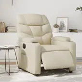 Prolenta Maison Exclusive - Relaxsessel Elektrisch Creme Kunstleder