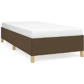 Syfax Bettgestell ohne Matratze Dunkelbraun 90x190 cm Stoff