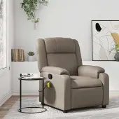 Prolenta Maison Exclusive - Massagesessel Cappuccino-Braun Kunstleder