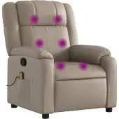 Syfax Massagesessel Cappuccino-Braun Kunstleder