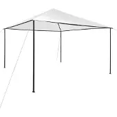 The Living Store Pavillon 4x4x3 m Weiß 180 g/m²