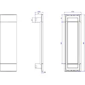 Bachmann POWER FRAME COVER schwarz ALU 4-fach RAL9005