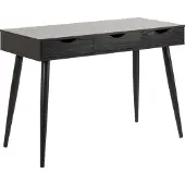Ebuy24 Nete Schreibtisch mit 3 Schubladen schwarz.