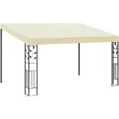 Syfax Wand-Pavillon 4x3x2,5 m Cremeweiß