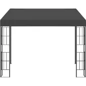 Syfax Wand-Pavillon 3x3 m Anthrazit Stoff