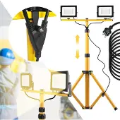 Toolight Led-Bau-Halogenlampe Auf Stativ Rsl005-2X50N Yellow