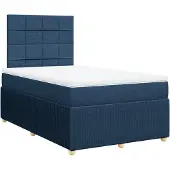 Syfax Boxspringbett mit Matratze Blau 120x190 cm Stoff