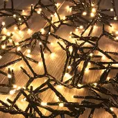 Mojawo 192er Cracker Lichterkette LEDs Innen und Außen warmweiß