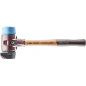 HALDER SIMPLEX Schonhammer Ø 80 mm Gummi / TPE-soft blau mit Standfuß und Termpergussgehäuse