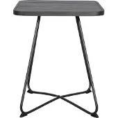 Ebuy24 Annie Bistro und Balkonmöbel Cafetisch, Ø58 cm schwarz/schwarz.