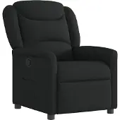Syfax Relaxsessel Schwarz, Stoff, manuelle Liegefunktion, dick gepolstert, 78x95x100 cm