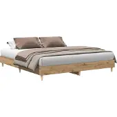 Syfax Bettgestell ohne Matratze Artisan-Eiche 160x200cm Holzwerkstoff