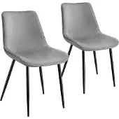 TecTake Set Stuhl Monroe gepolstert, in Samtoptik 48 x 59 x 82,5 cm