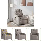 The Living Store Massagesessel Taupe Stoff