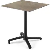 Oviala Terrassentisch 70 cm, klappbar, Laminat in Beige-Marmor - Opéra