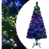 Syfax Künstlicher Weihnachtsbaum mit Ständer Grün 150 cm Glasfaser
