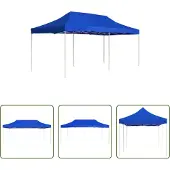 The Living Store Profi-Partyzelt Faltbar Aluminium 6x3 m Blau
