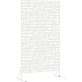 Syfax Sichtschutz Weiß 100 x 50 x 180 cm Stahl