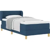 Syfax Boxspringbett mit Matratze mit Kopfteil Blau 100 x 200 cm Stoff