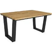 Skraut Home Esszimmertisch, 140x90x74cm, Für 6 Gäste, Stubentisch, Eiche